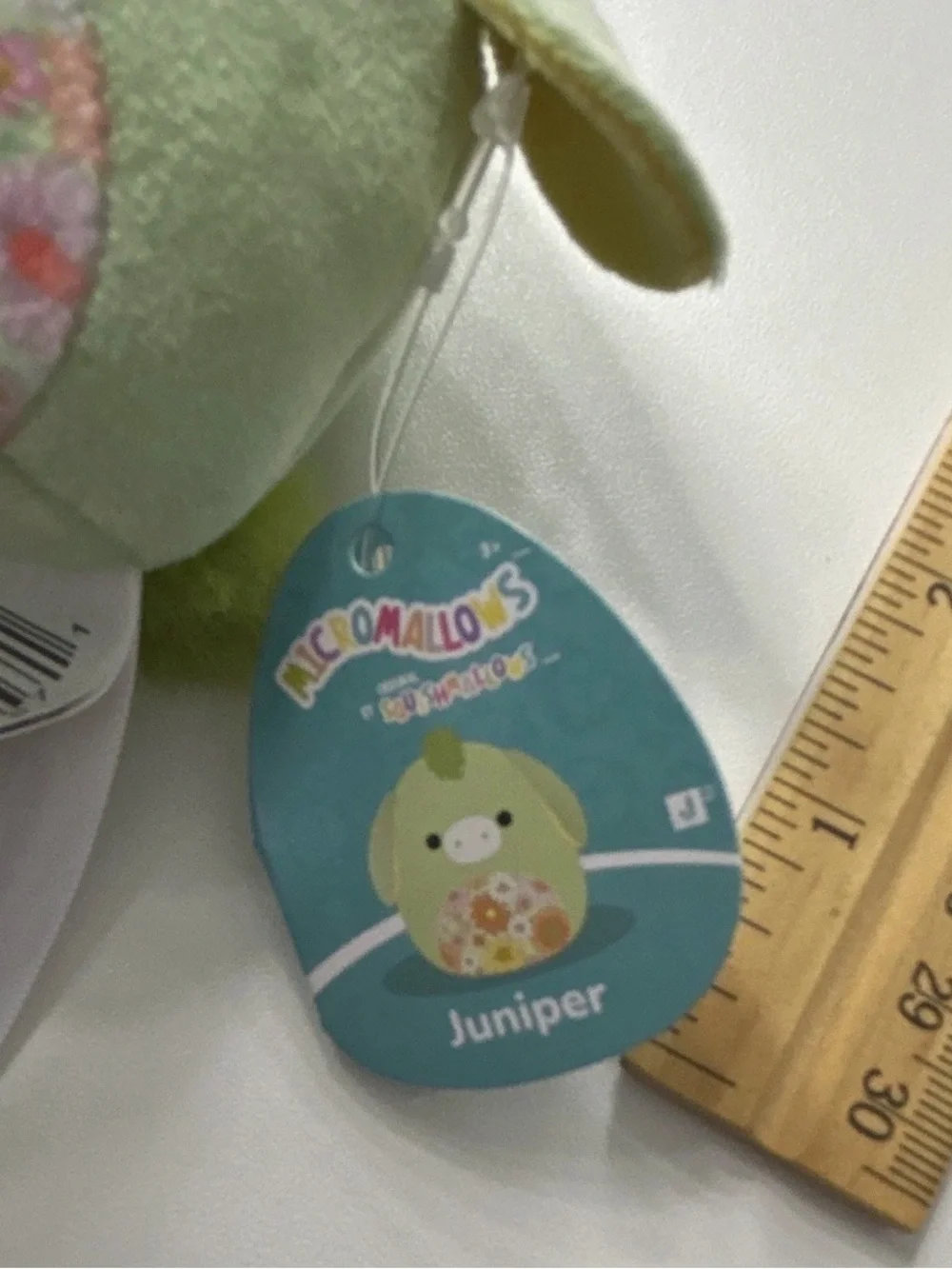 Squishmallows Light Green Juniper Piglet with Floral Belly Patch